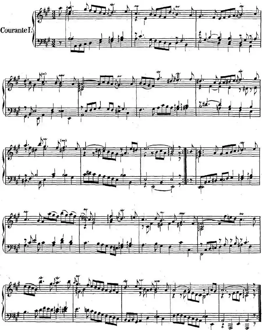 英国组曲No.1 巴赫 A大调 1st Suite BWV 806