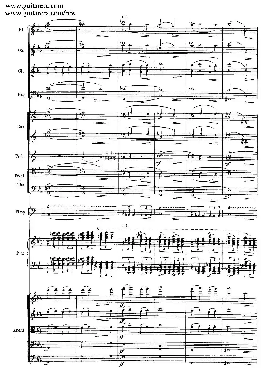 c小调第二钢琴协奏曲 Op.18（第一乐章总谱·P28——36）