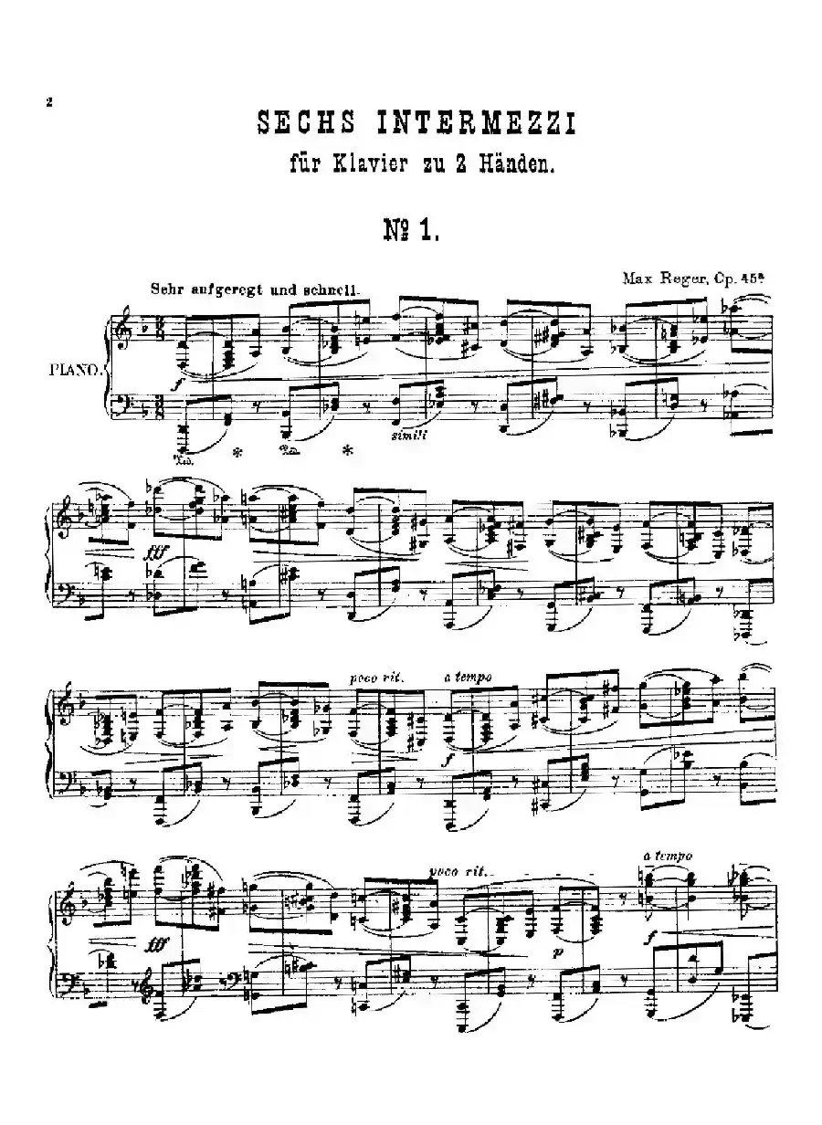 Six Intermezzi Op.45（6首间奏曲·1）