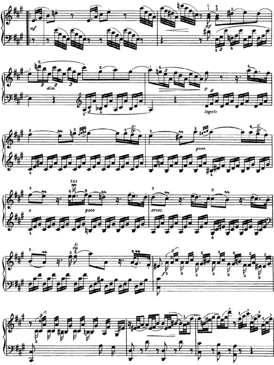 海顿 钢琴奏鸣曲 Hob XVI 26 in A major