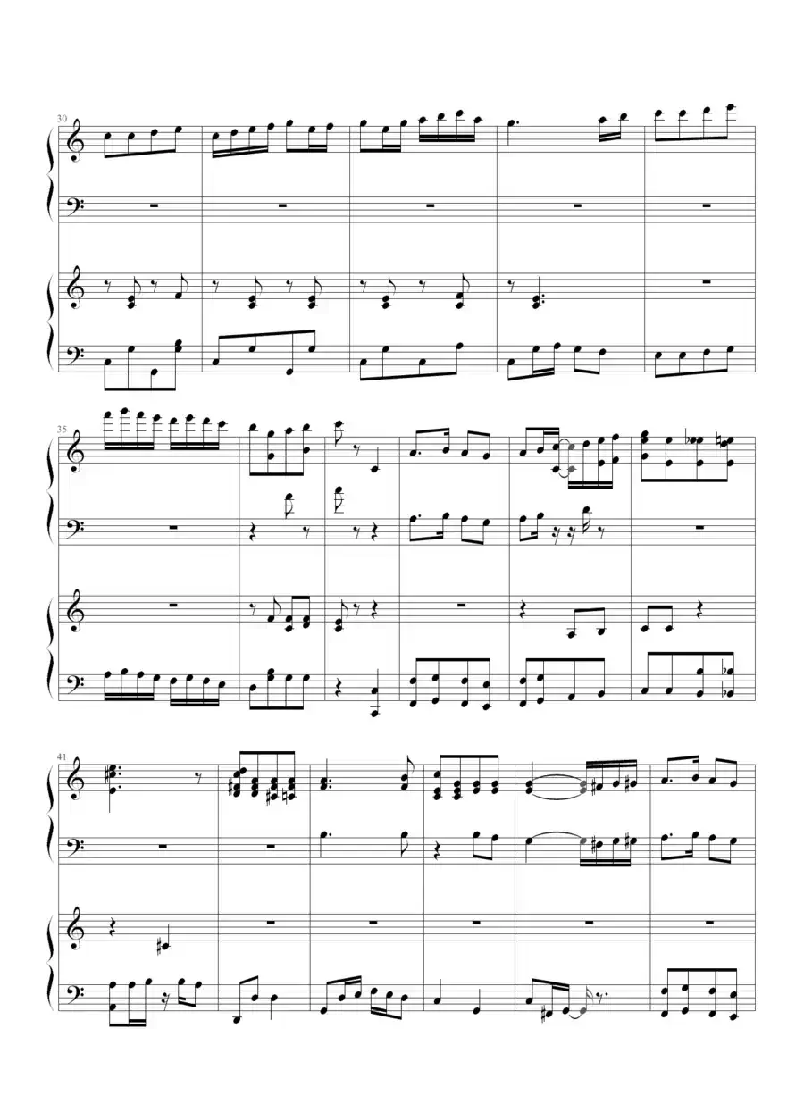 扬基嘟德尔(爵士版)(四手联弹)