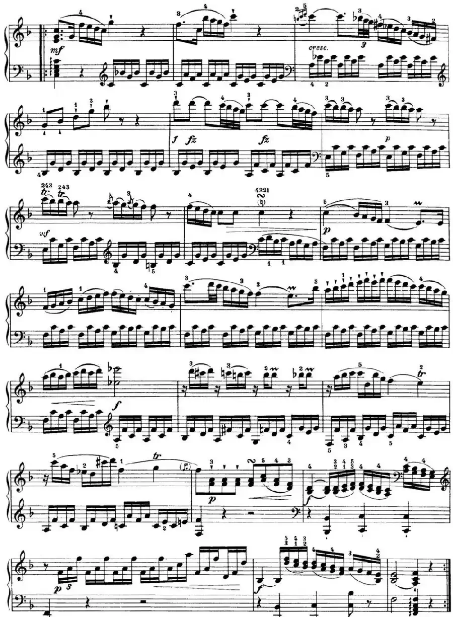 海顿 钢琴奏鸣曲 Hob XVI 35 in C major