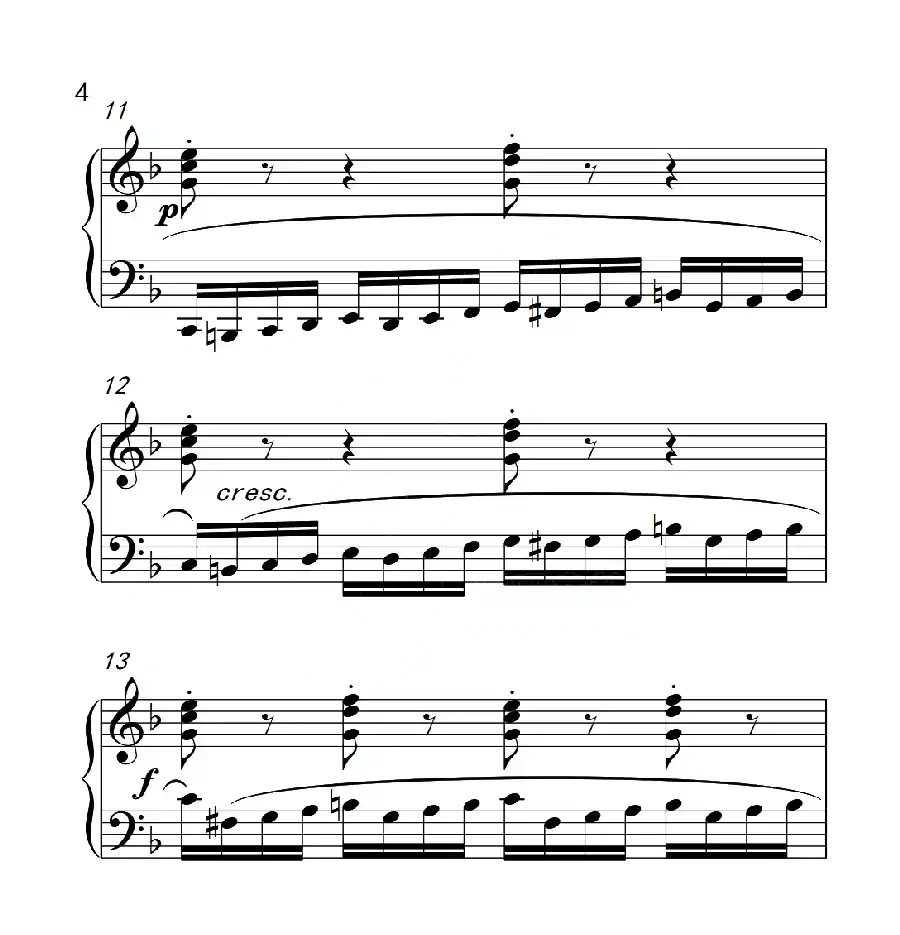 第三级B组 练习曲(中国音乐学院钢琴考级作品1~6级)