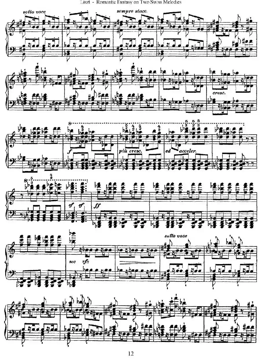 Romantic Fantasy on 2 Swiss Melodies Op.5（浪漫幻想曲）