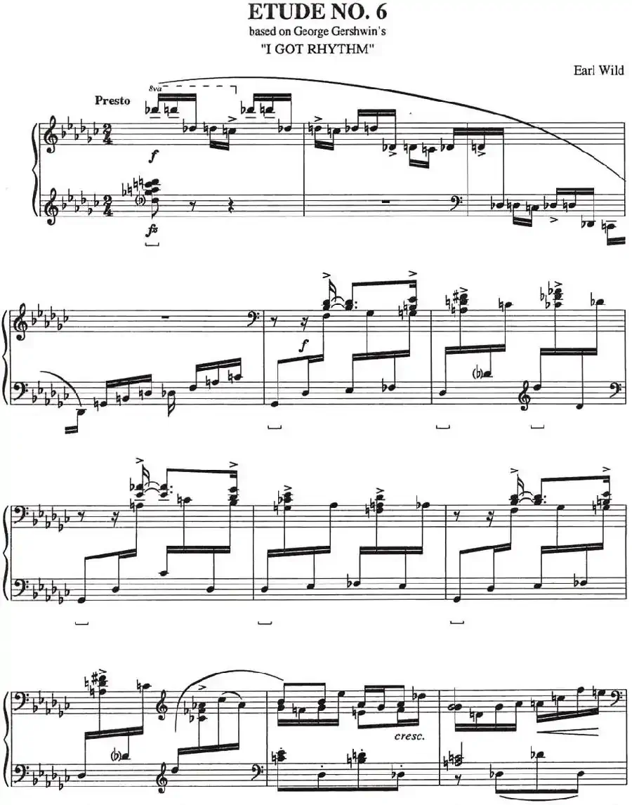 Etude 6 I Got Rythm（乔治·格什温练习曲·6、我的节奏）