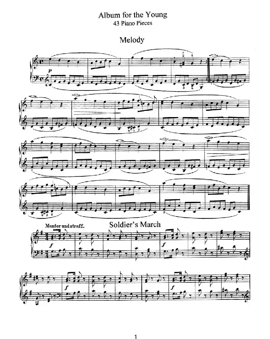 Album für die Jugend Op.68（儿童钢琴曲集）