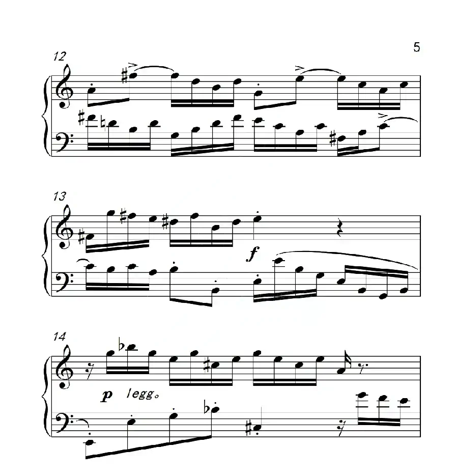 第六级B组 二部创意曲（中国音乐学院钢琴考级作品1~6级）