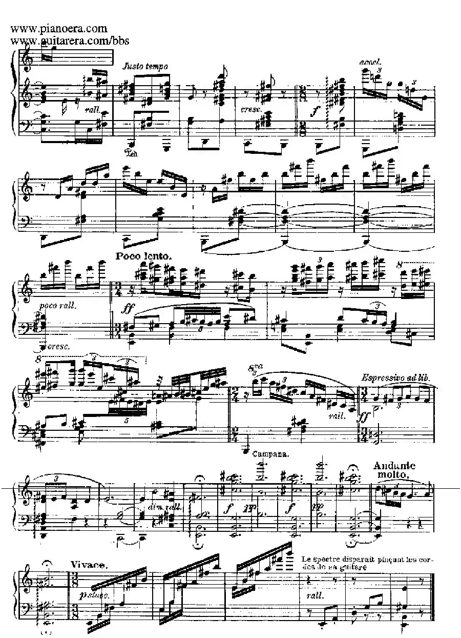Goyescas（戈雅之画）（6. 幽灵的小夜曲 Serenata Del Espectro）