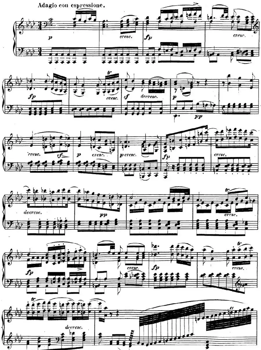 贝多芬钢琴奏鸣曲13 幻想奏鸣曲 降E大调 Op.27 No.1 E-flat major