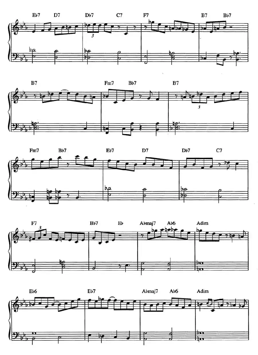 The Late Late Show（爵士钢琴酒吧独奏钢琴谱）