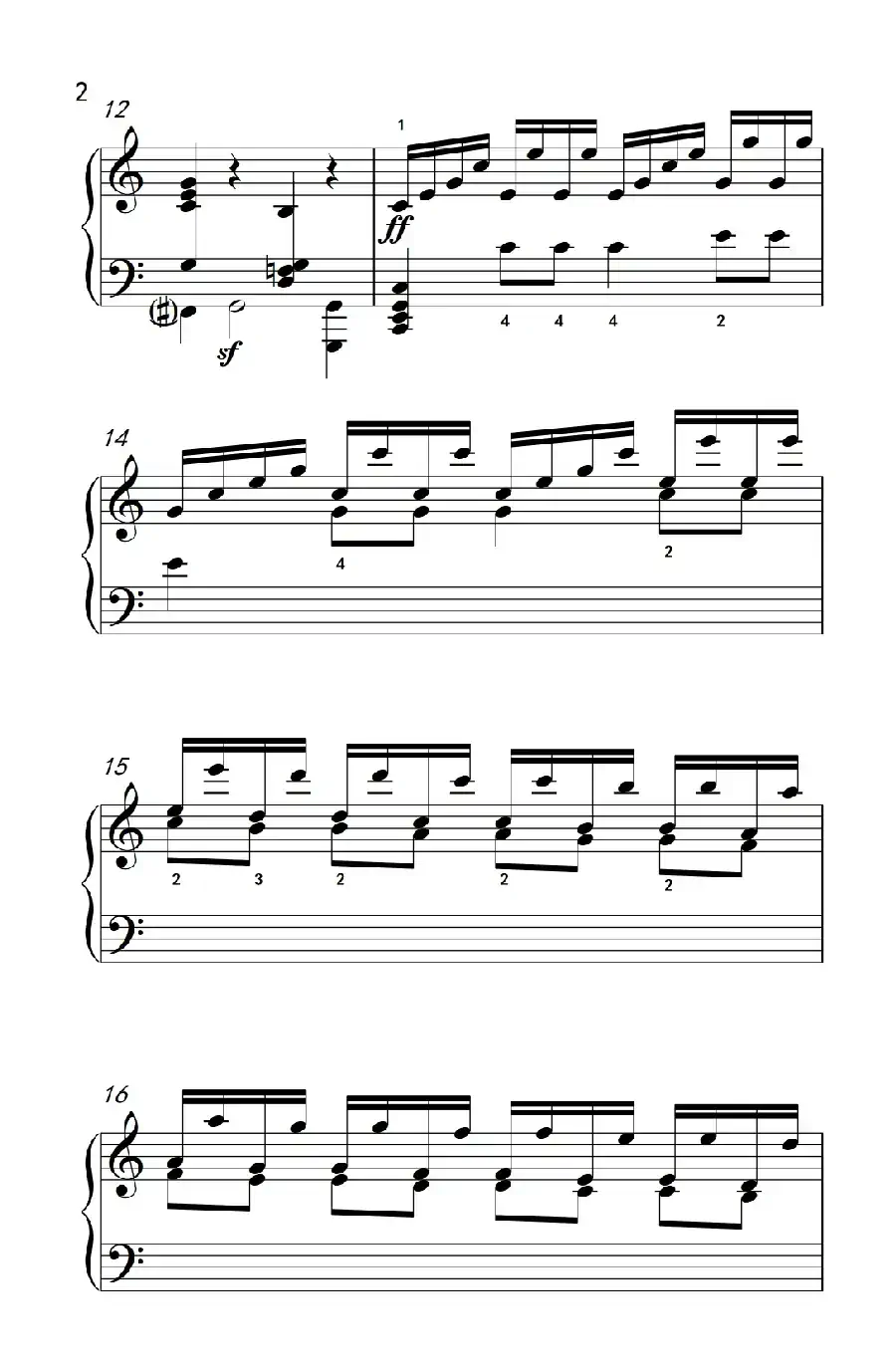 奏鸣曲 Opus 2 Nr.3 第一乐章(贝多芬奏鸣曲集 1)