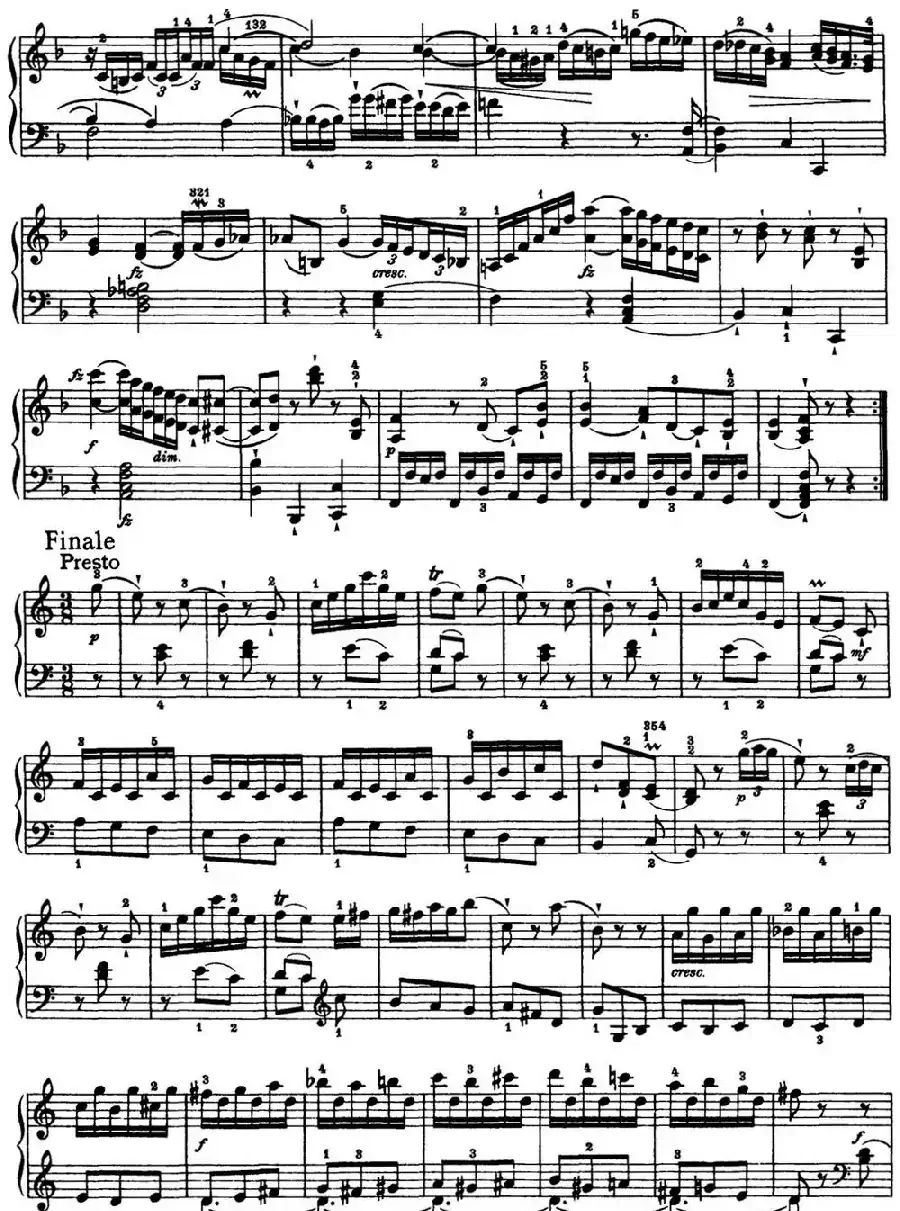 海顿 钢琴奏鸣曲 Hob XVI 21 in C major