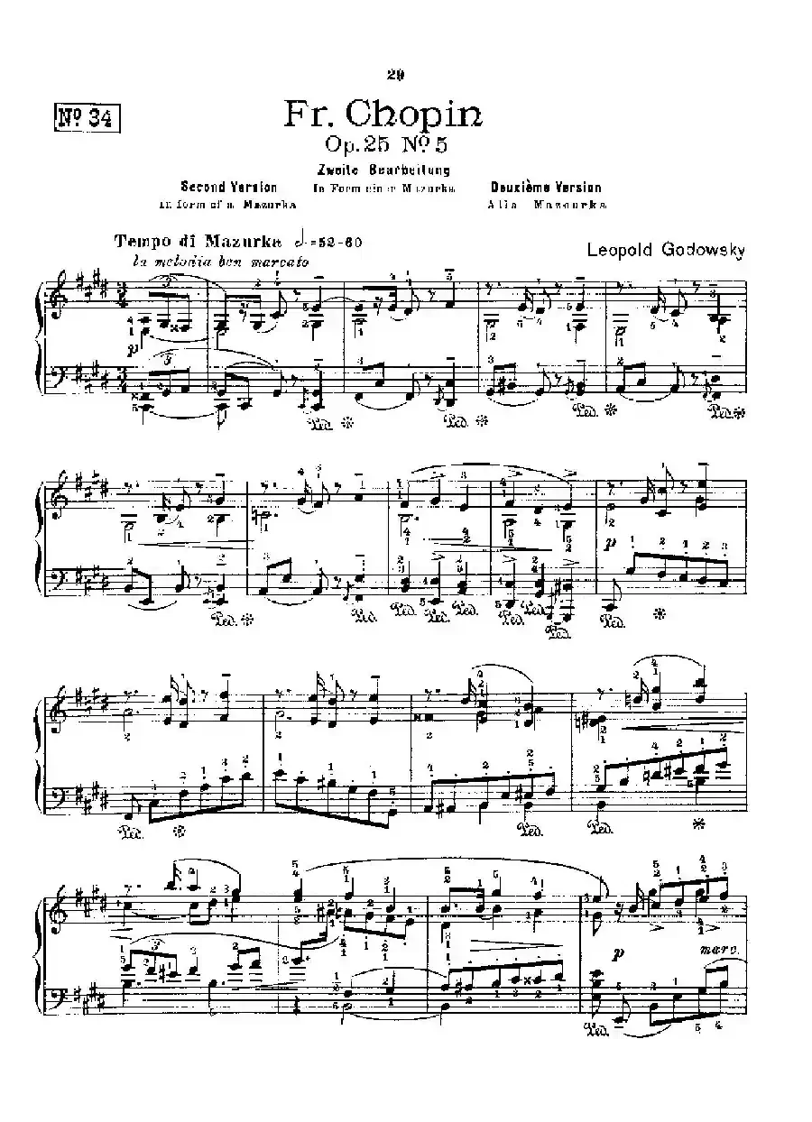 53首以肖邦练习曲为素材而作的练习曲（No.34）
