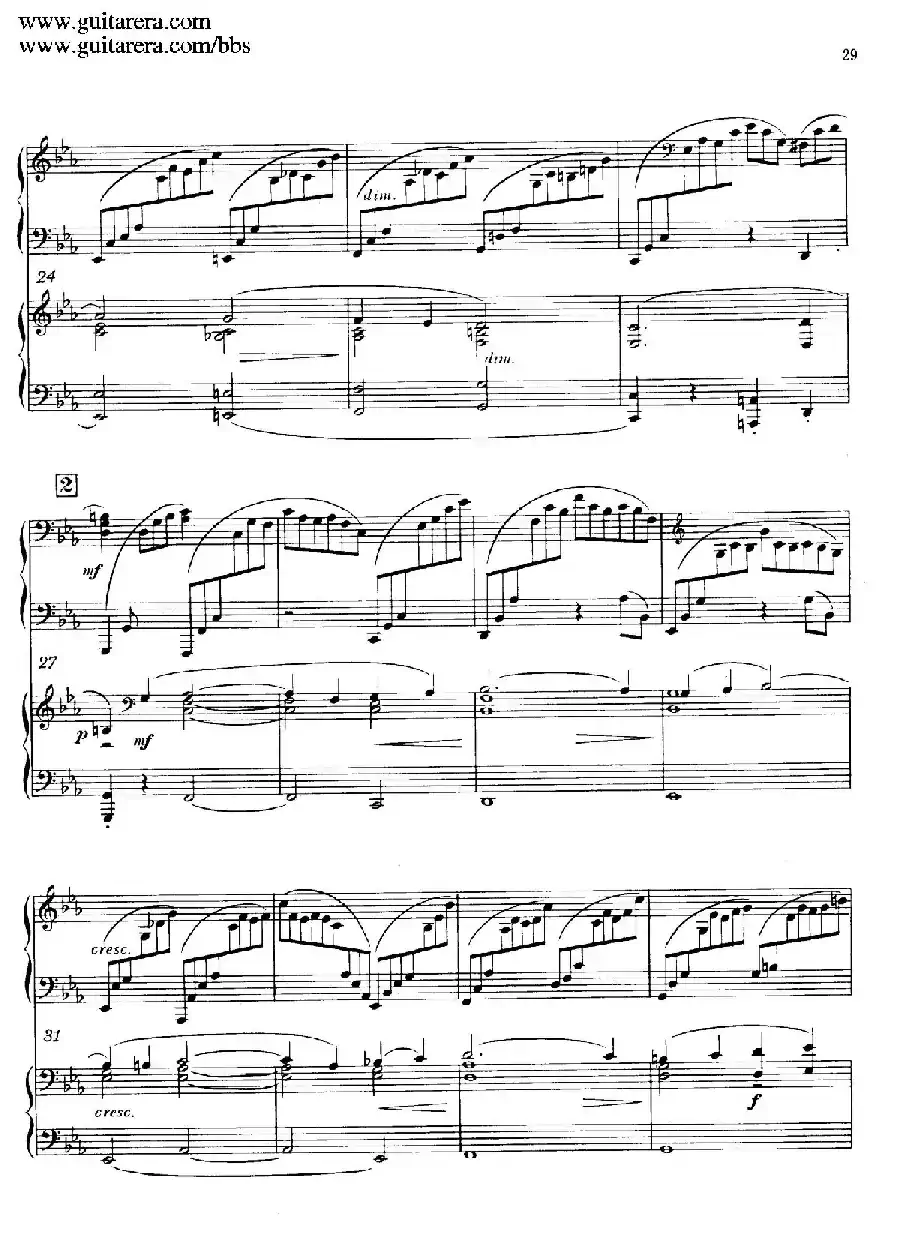 c小调第二钢琴协奏曲 Op.18（双钢琴·第一乐章）