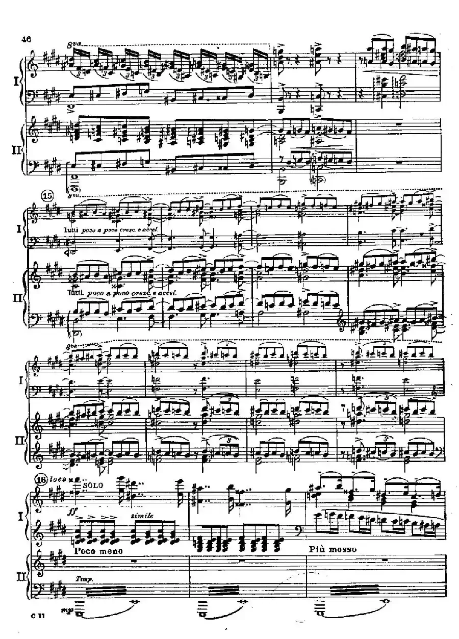 F大调爵士钢琴协奏曲（美版双钢琴原谱 P41—50）