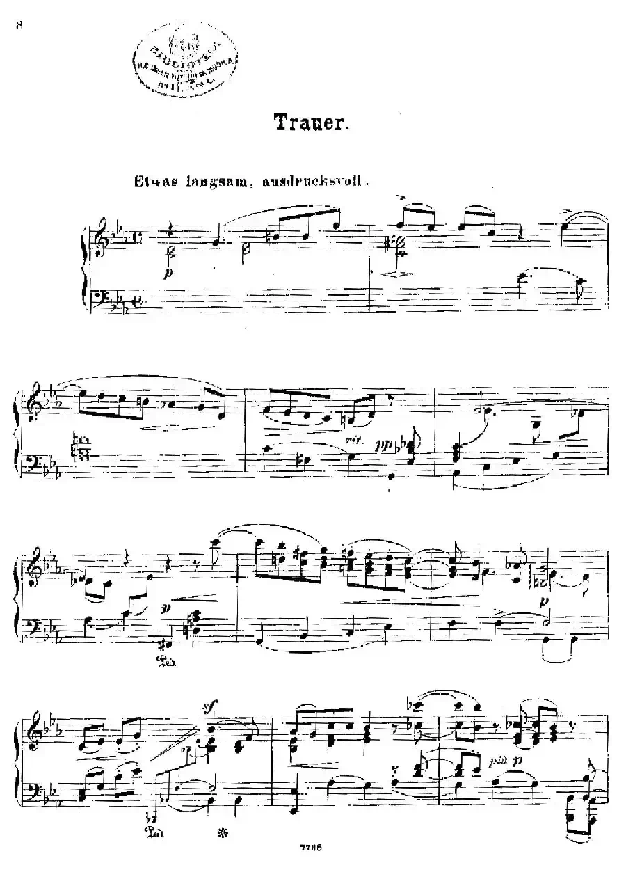 Phantasien Am Clavier Op.36（幻想曲集·第五首）