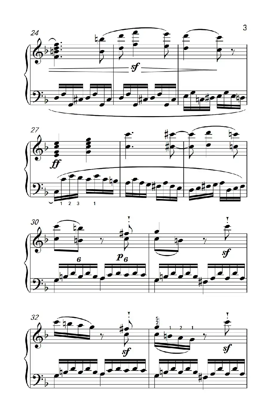 奏鸣曲 Opus 10 Nr.2 第一乐章（贝多芬奏鸣曲集 2）