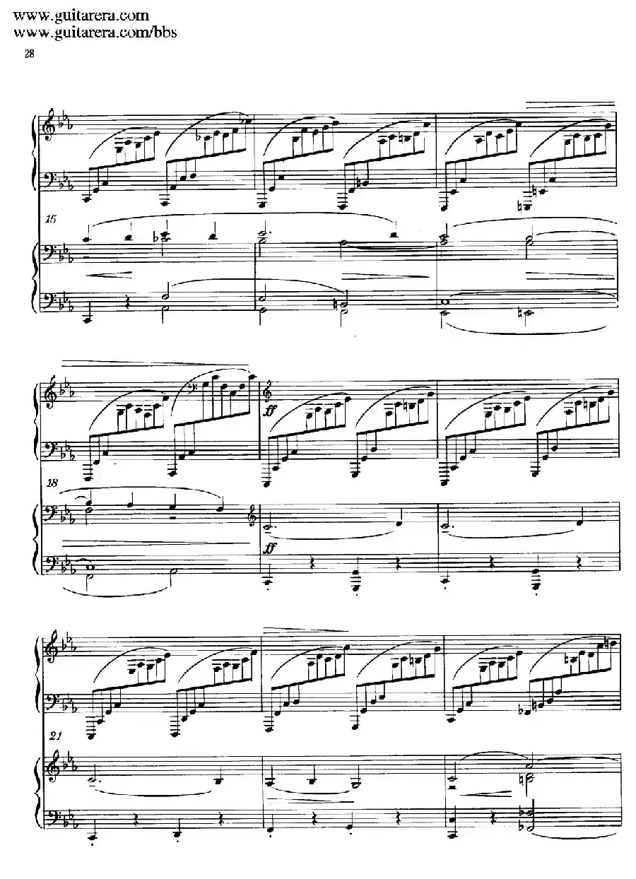 c小调第二钢琴协奏曲 Op.18（双钢琴·第一乐章）
