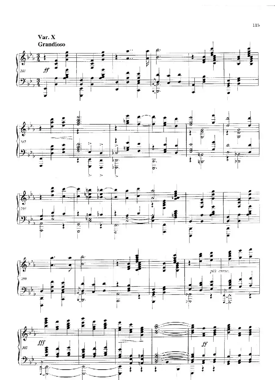 Variations and Fuge in e-flat Minor Op.23（降e小调主题变奏与赋格）