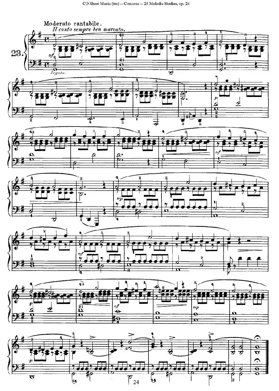 Concone - 25 Melodic Studies easy and progressive（21—25）