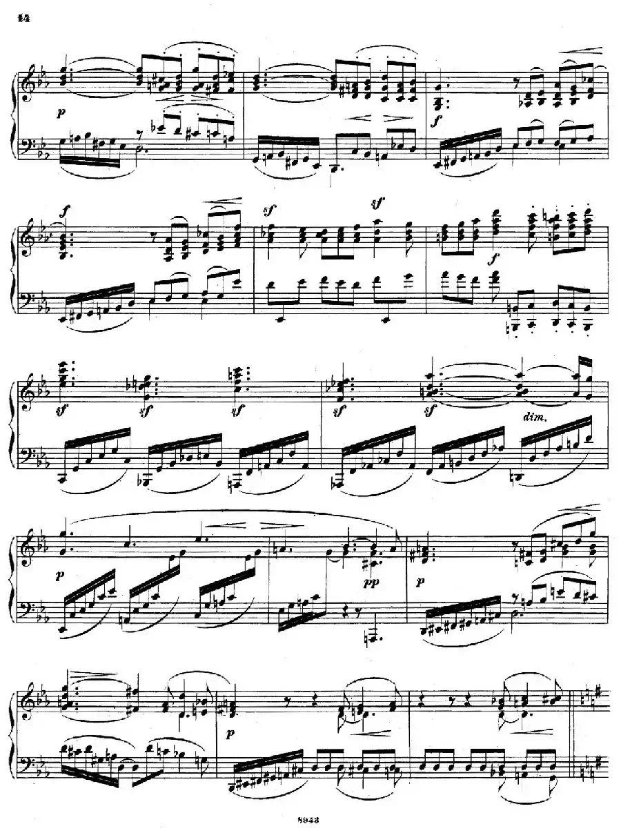 Piano Sonata in e Minor Op.28（e小调钢琴奏鸣曲）