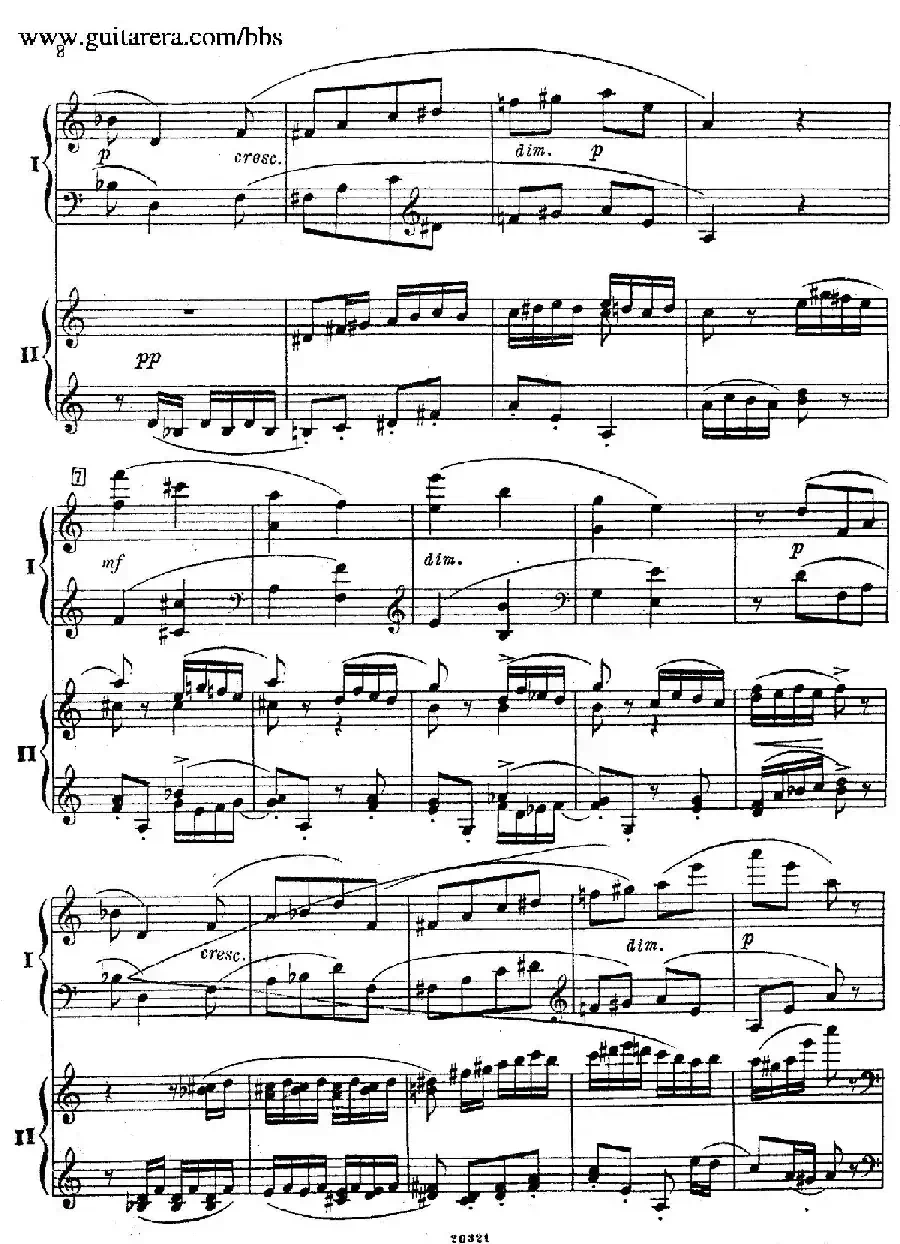 Rhapsody On A Theme Of Paganini Op.43（帕格尼尼主题狂想曲·双钢琴）（P1——20）