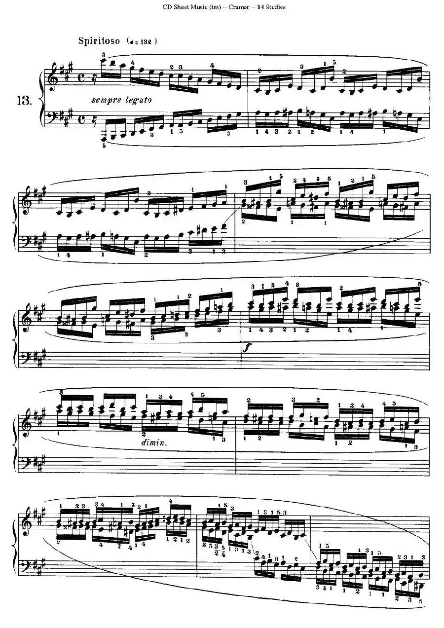 Cramer - 84 exercices（11—15）（克拉莫84首钢琴练习曲）