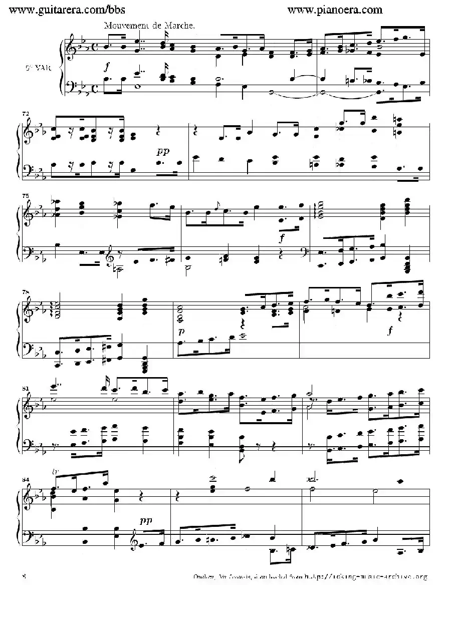 Air Ecossais Varie Op.5（苏格兰歌调变奏曲）