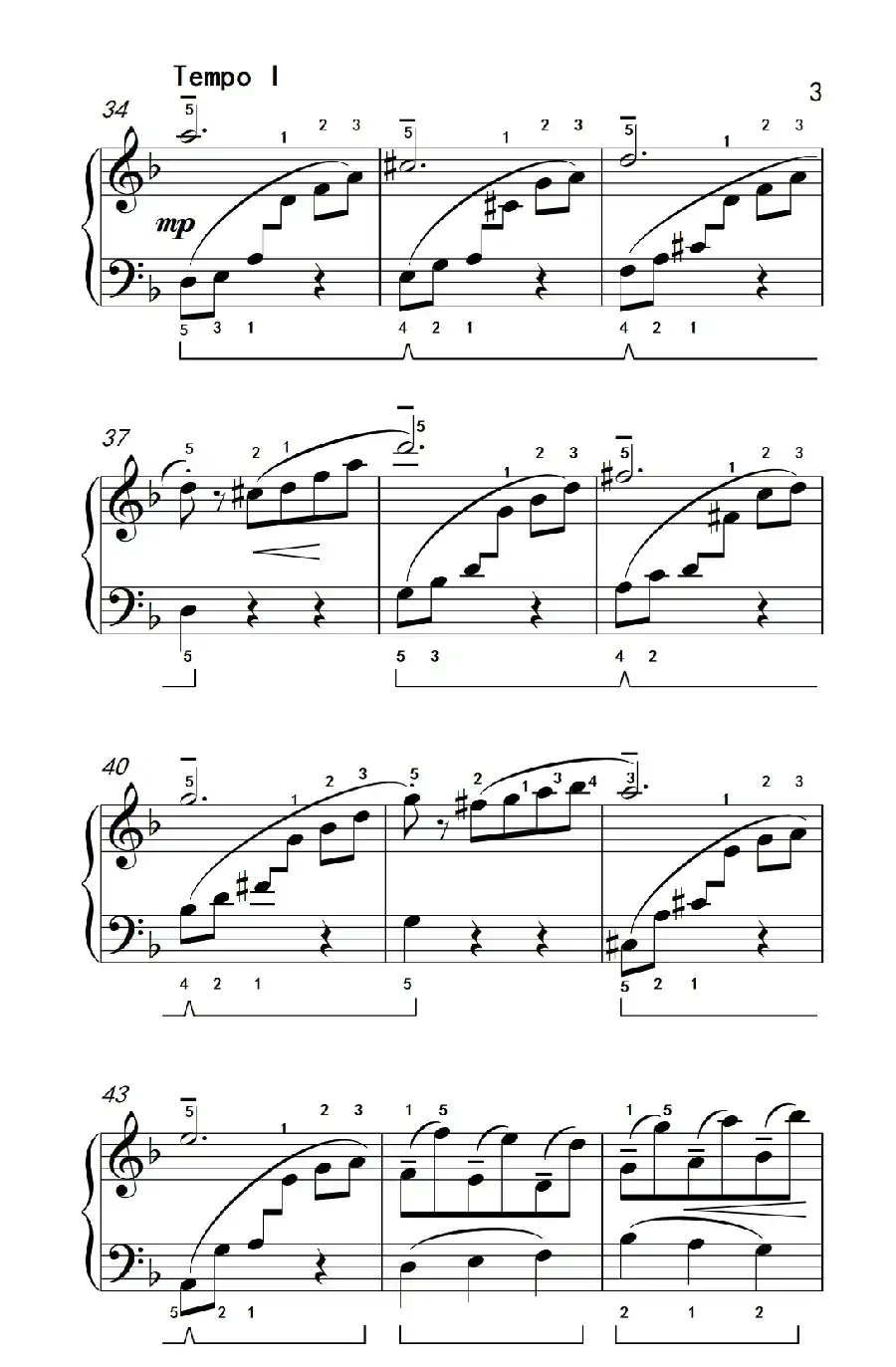 陶乐瑞丝（约翰·汤普森 成人钢琴教程 第三册）