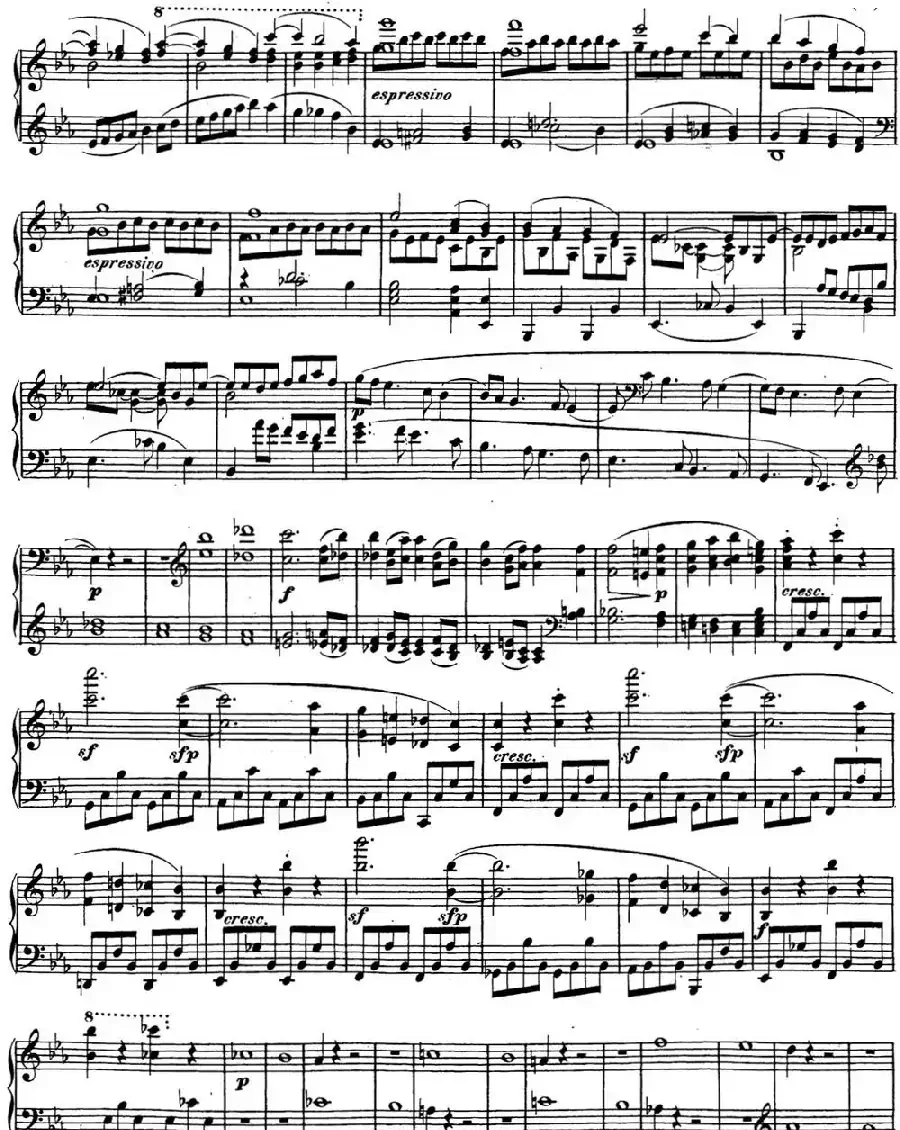 贝多芬钢琴奏鸣曲26 告别 降E大调 Op.81a E-flat major