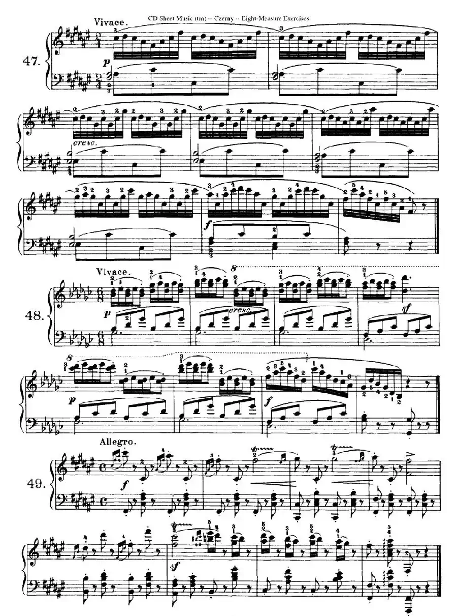 160 Eight- Measure Exercises.Op.821（车尔尼160首钢琴八小节练习曲（36——53））