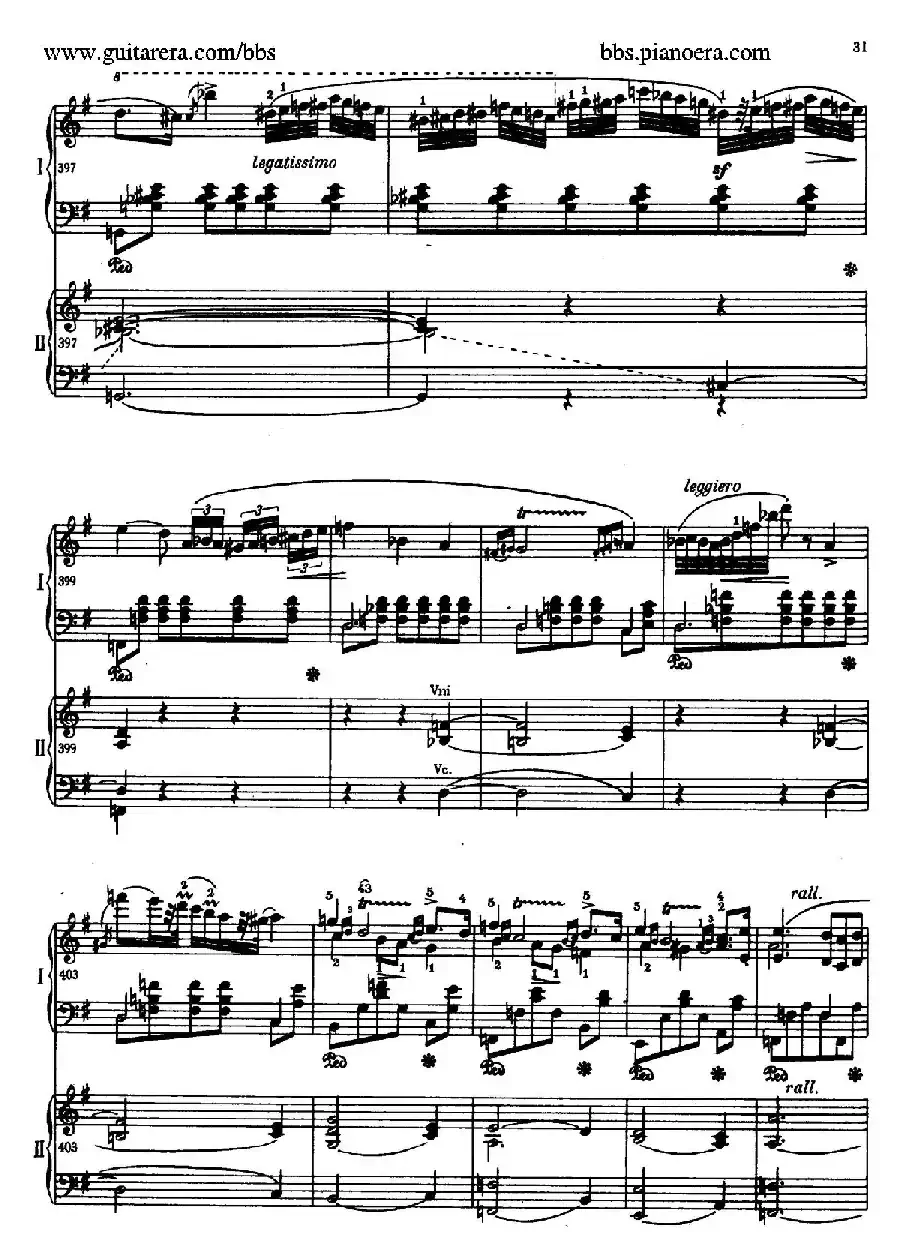 e小调第一钢琴协奏曲 Op.11（双钢琴版·第一乐章）