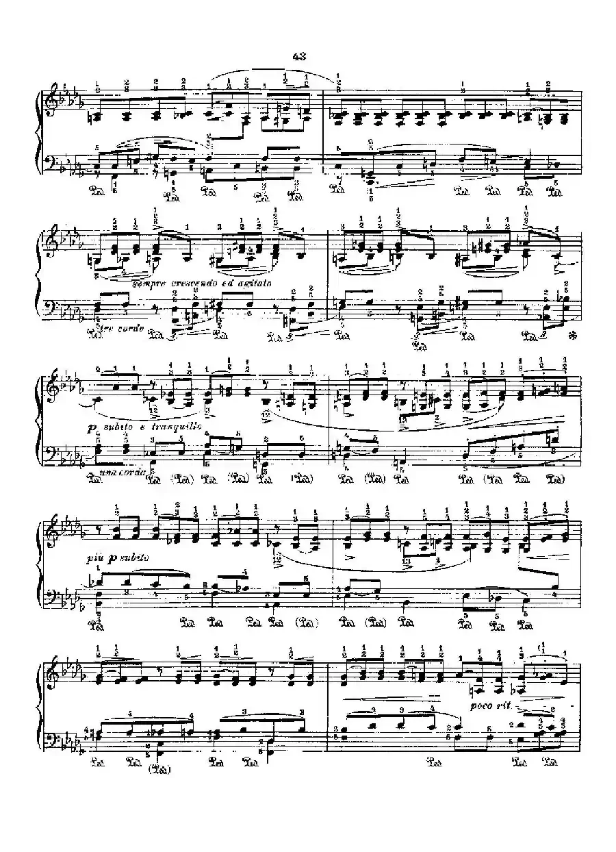 53首以肖邦练习曲为素材而作的练习曲（No.45A）