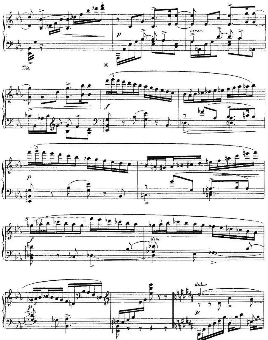福雷13首船歌：Barcarolle No·6 in E-flat, Op·70
