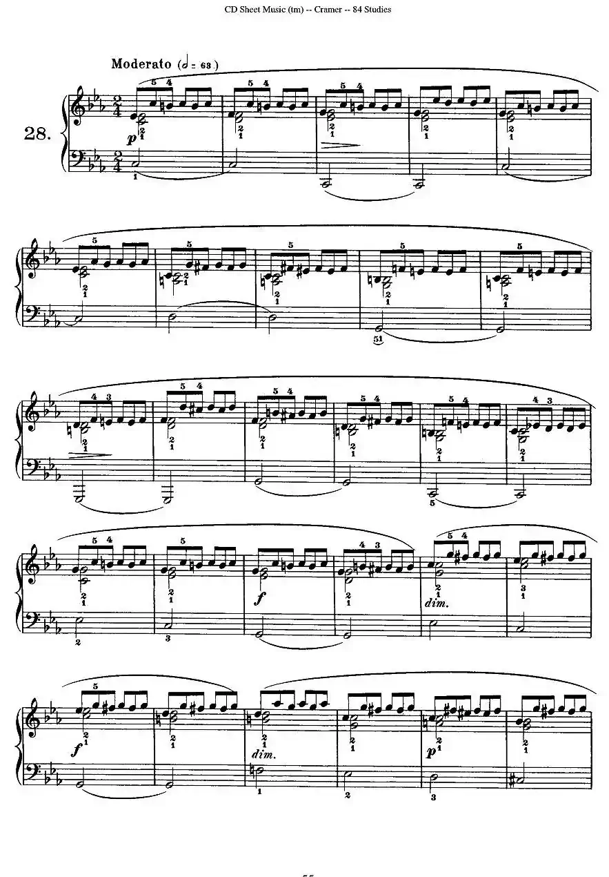 Cramer - 84 exercices（26—30）（克拉莫84首钢琴练习曲）