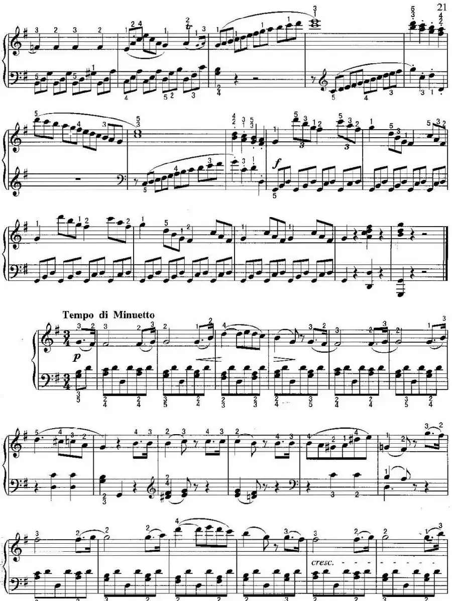 不可不弹的世界钢琴名曲：奏鸣曲（G大调）