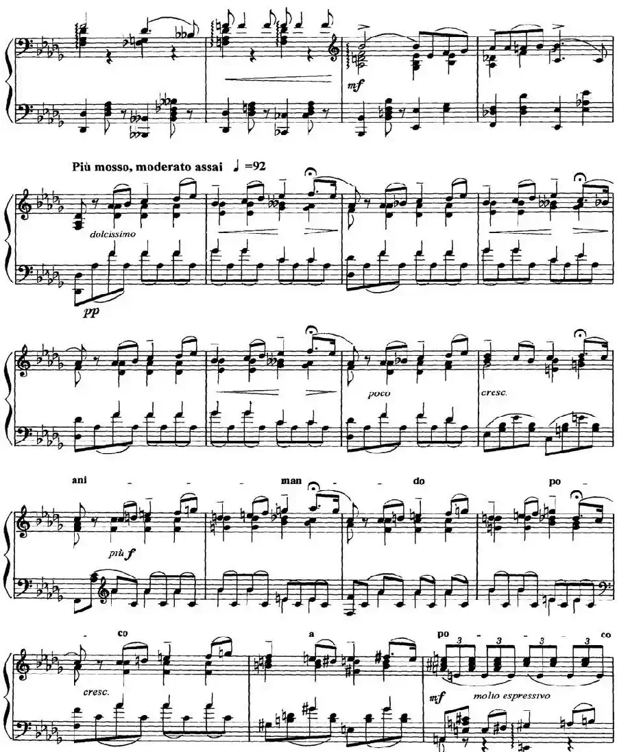 柴可夫斯基18首钢琴小品Op.72（14.Chant elegiaque）