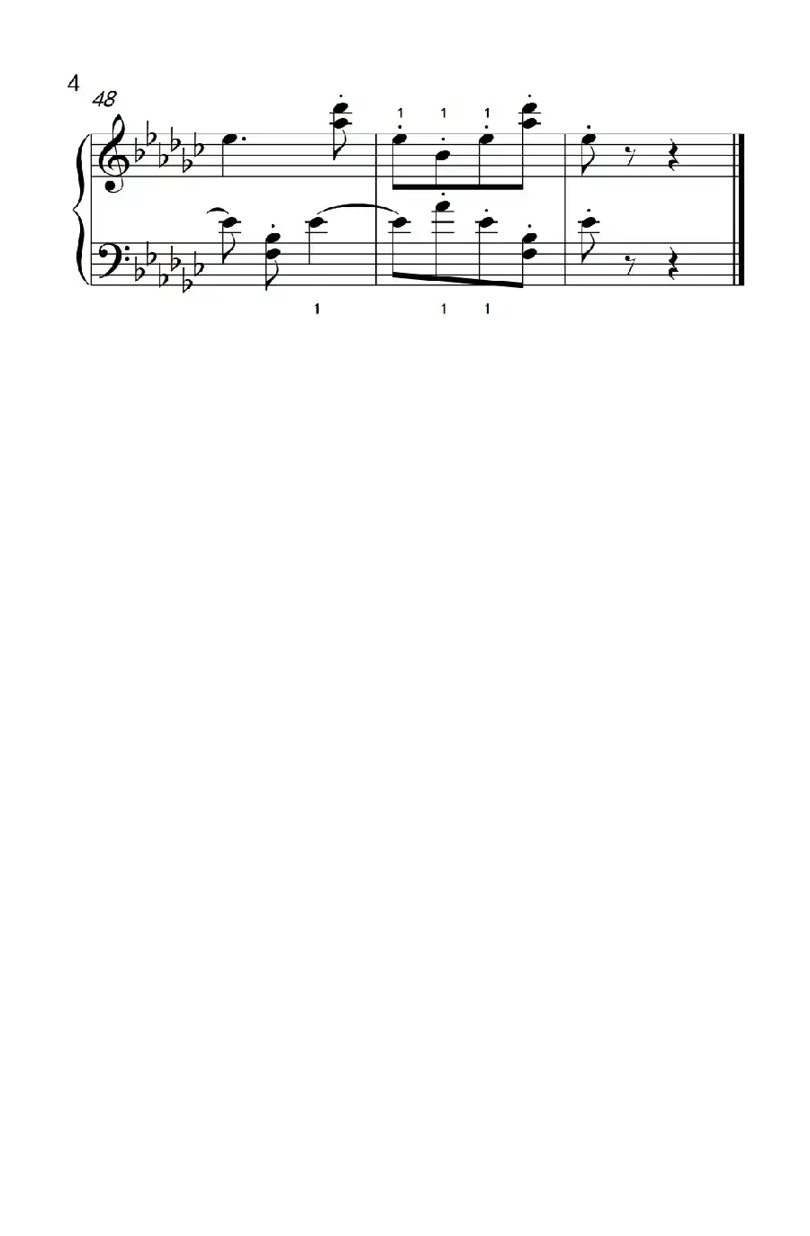 四度音程（巴托克 小宇宙 钢琴教程 5）