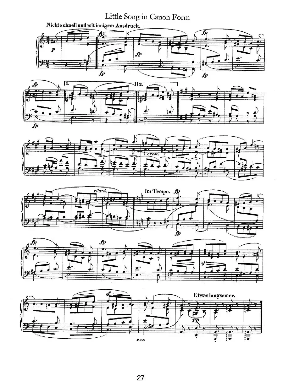 Album für die Jugend Op.68（儿童钢琴曲集）