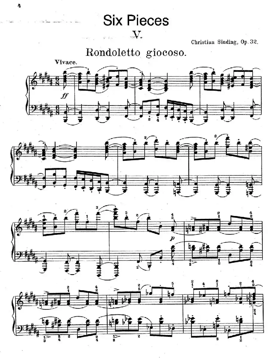 Six Pieces Op.32（6首小品·5. 快乐小回旋曲）