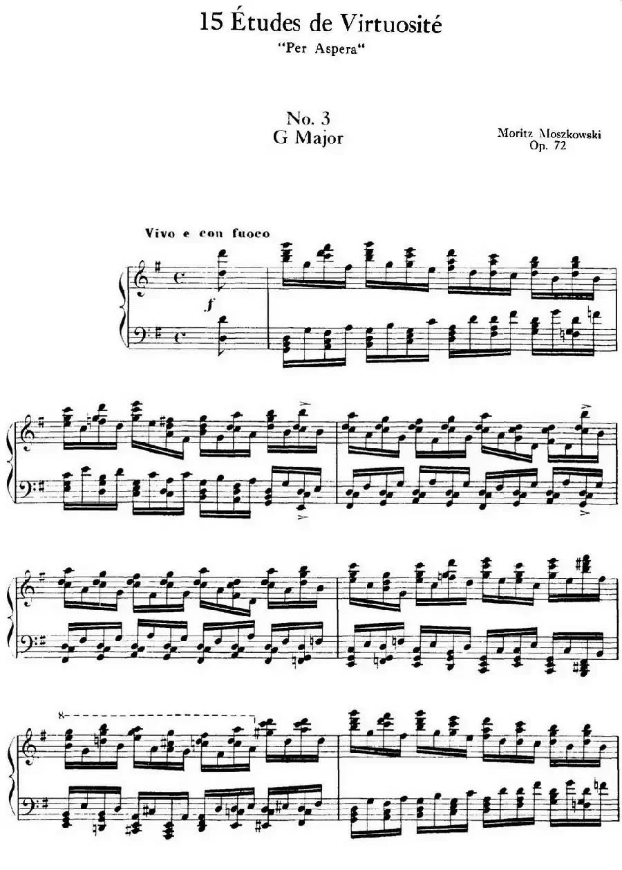 15 Etudes de Virtuosité Op.72 No.3 (十五首钢琴练习曲之三)