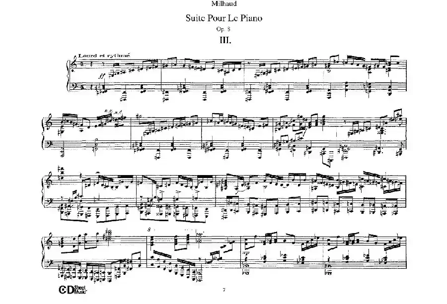 Suite Pour Le Piano Op.8（钢琴组曲·Ⅲ）