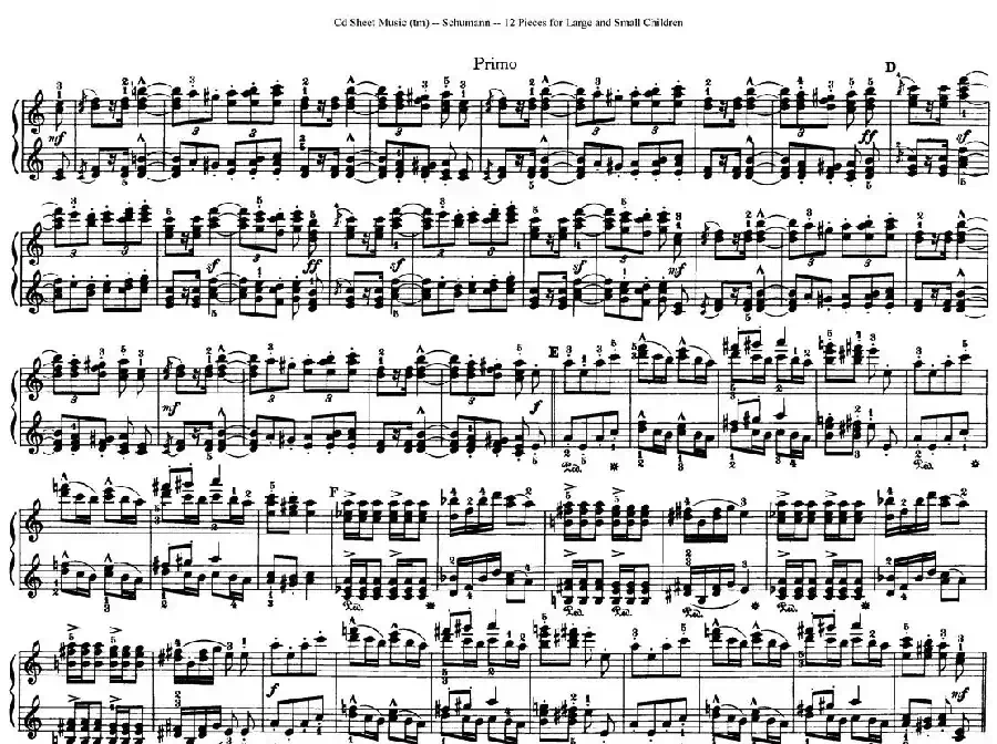 12首为孩子们而作的四手联弹曲 Op.85（四手联弹）（5）