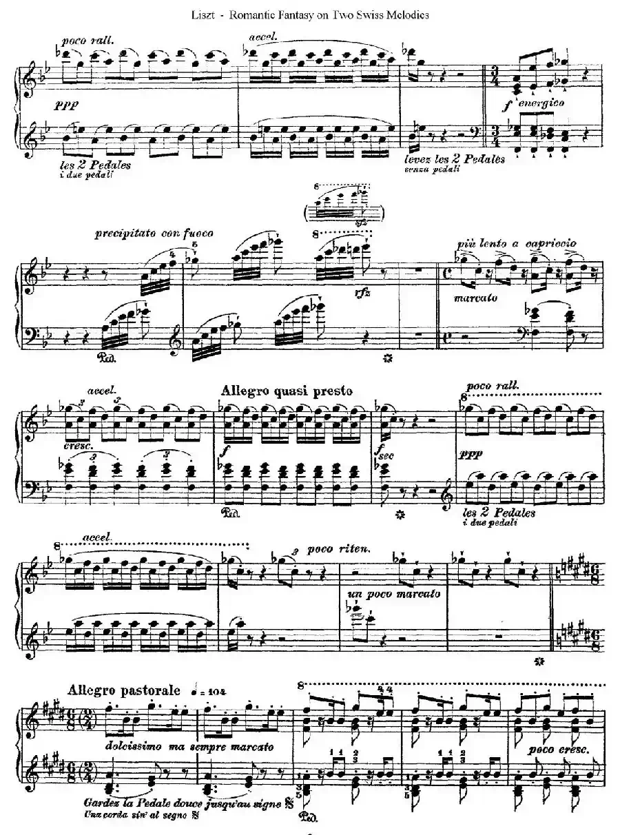 Romantic Fantasy on 2 Swiss Melodies Op.5（浪漫幻想曲）