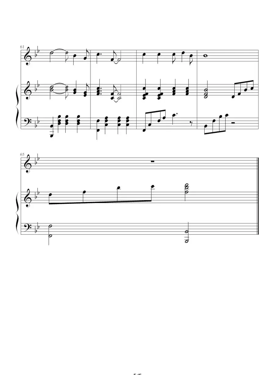 让世界充满爱（合唱钢琴伴奏谱）（车路遥配伴奏）