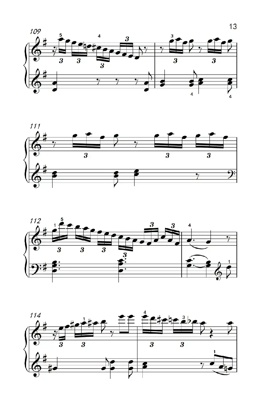 第七级2.G大调变奏曲 贝多芬(中央音乐学院 钢琴(业余)考级教程 7-9级)