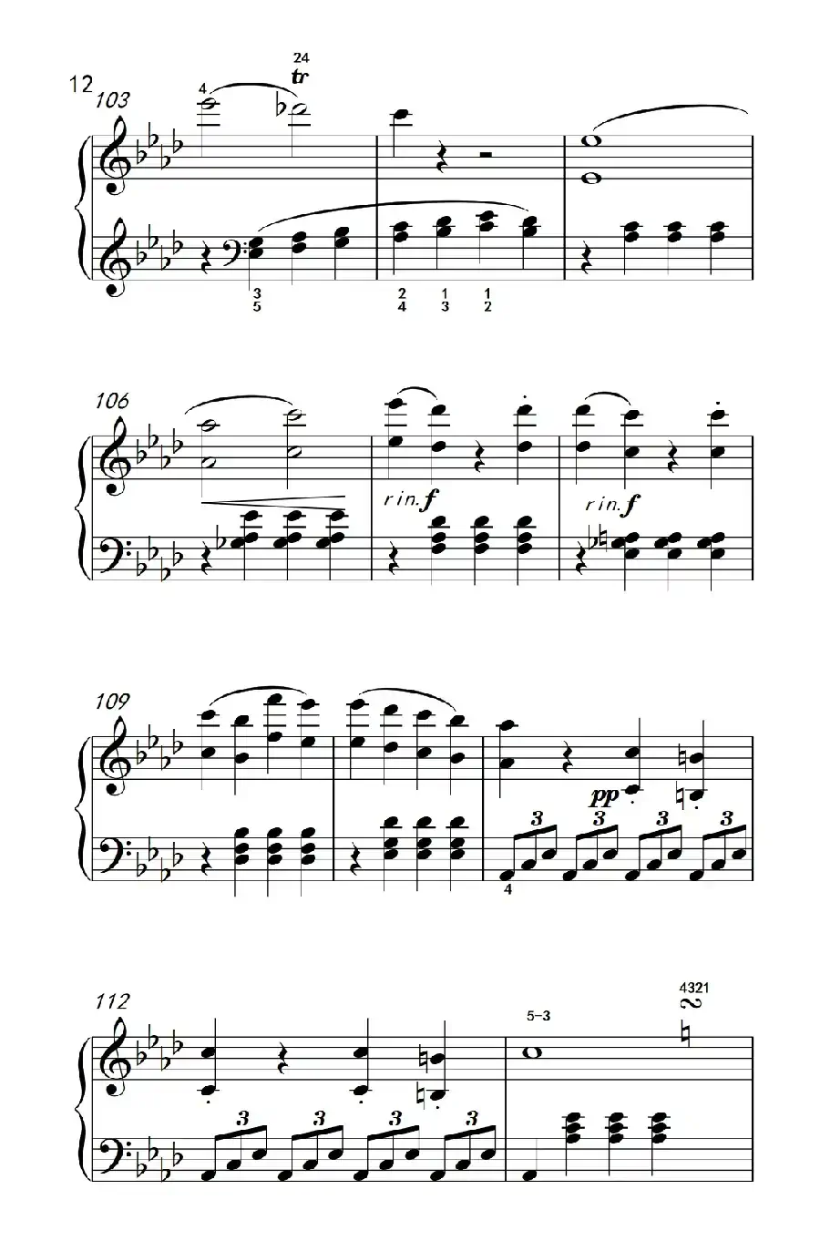 奏鸣曲 Opus 2 Nr.1 第四乐章(贝多芬奏鸣曲集 1)
