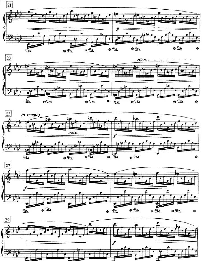 钢琴教程第八级 练习曲（Op.25 No.1）