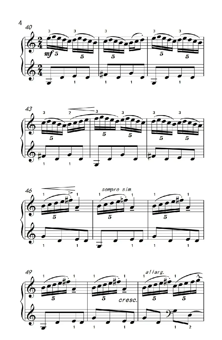 风笛(巴托克 小宇宙 钢琴教程 5)