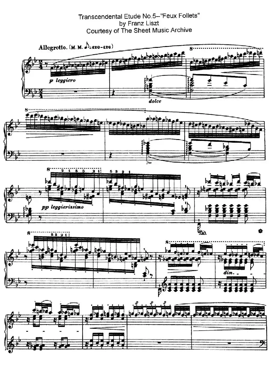 12 Etudes d'execution Transcendante S.139（12首超技练习曲·5）